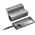 Edwards Signaling 2204AU-L Magnetic Contact, Overhead Door, Surface/Floor Mount, 30V/0.25A Max, Max 3" Gap, 18" Armored Leads, SPDT