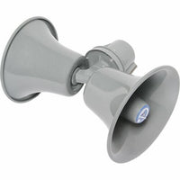 AtlasIED APT-34AT Dual Direction Twin Horn Speaker with 30W 25V, 70V,100V Transformer, Gray