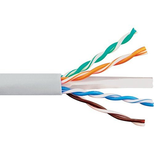 ICC ICCABR6EWH 600MHz CAT6e Bulk Cable with 23 AWG UTP Solid Wires, CMR Jacket in a Pull Box, 1000', White