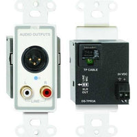 RDL D-TPR3A Active Three-Pair Receiver, Twisted Pair Format-A, XLR and Stereo RCA Outputs, White