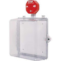 STI 7532 Polycarbonate Cabinet with Siren Alarm Key Lock, Clear