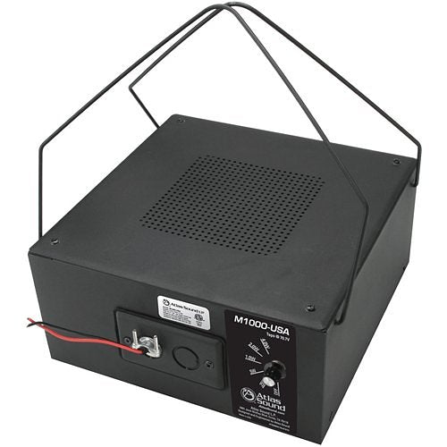 AtlasIED M1000-USA 8" Dual Cone Sound Masking Speaker with 4W 70V Transformer, BAA Compliance, Black