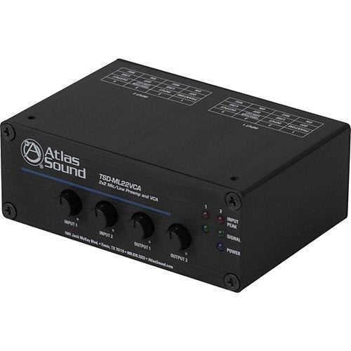 AtlasIED TSD-ML22VCA Input Output Mic Line Preamp and Voltage Controlled Amplifier
