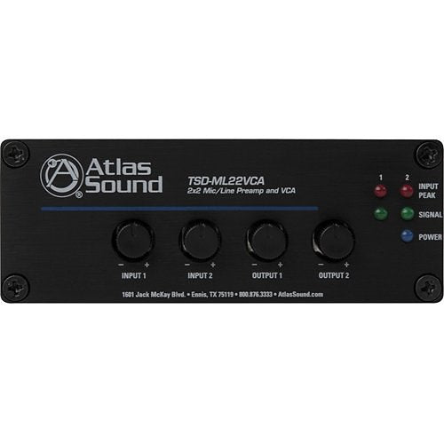 AtlasIED TSD-ML22VCA Input Output Mic Line Preamp and Voltage Controlled Amplifier