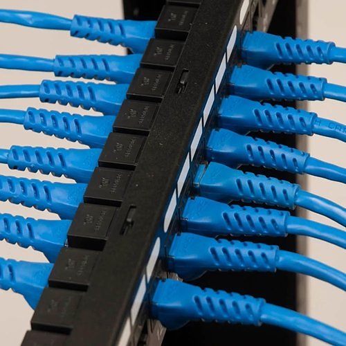 ICC ICMPP24CP6 CAT6 24-Port Feed-Through Patch Panel, 1U RMS