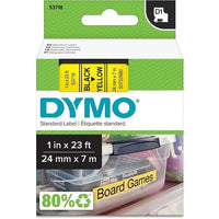 DYMO 53718 Label Maker, 1-Inch Black and Yellow Tape for Marking and Safety Applications - DYMO