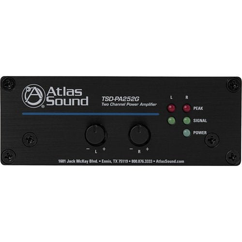 AtlasIED TSD-PA252G 2-Channel Power Amplifier, 25W at Ohms
