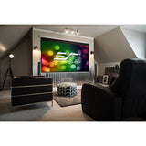 Elite Screens M120X Manual Series MaxWhite 120" 16:10 4K Ultra HD Wall/Ceiling Mount Manual Projector Screen with Auto Lock, Black