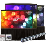 Elite Screens QS150HD QuickStand 5-Second Series 150" Manual Pull up Projector Screen, MaxWhite Fiberglass, 16:9