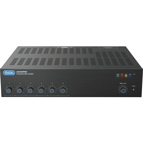 Atlas AA400PHD 6-Input Channel, 400W Mixer Amplifier with Automatic System Test (PHD)