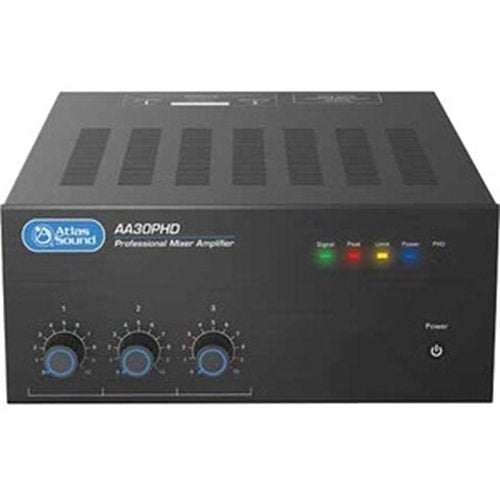 AtlasIED AA30PHD 3-Input, 30W Mixer Amplifier with Automatic System Test (PHD)