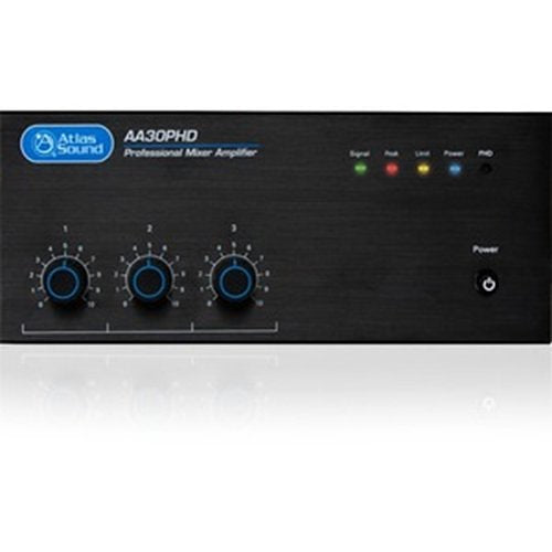 AtlasIED AA30PHD 3-Input, 30W Mixer Amplifier with Automatic System Test (PHD)