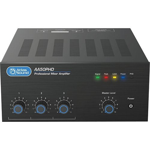 Atlas AA50PHD 4-Input, 50W Mixer Amplifier with Automatic System Test (PHD)
