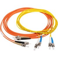 OCC S6ST-ST-1M Fiber Optic Jumpers, Simplex ST to ST OM1, 3' (1 m)