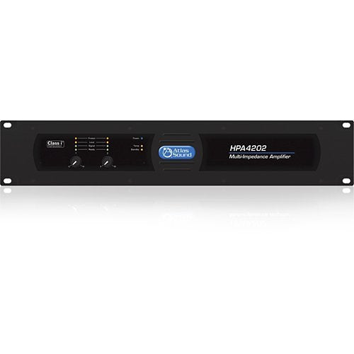AtlasIED HPA4202 2-Channel, 4800W Commercial Amplifier, Black