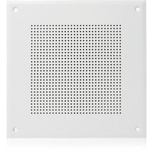 AtlasIED UKT25-2C-U161-8 8" Dual Voice Coil In-Ceiling Speaker for Fire Signaling with 5W 25V Transformer and U161-8 Baffle