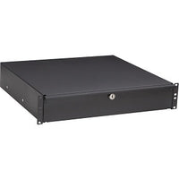 2U Rack Mountable Drawer, Black