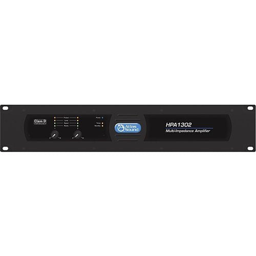 AtlasIED HPA1302 2-Channel, 1300W Commercial Amplifier, Black