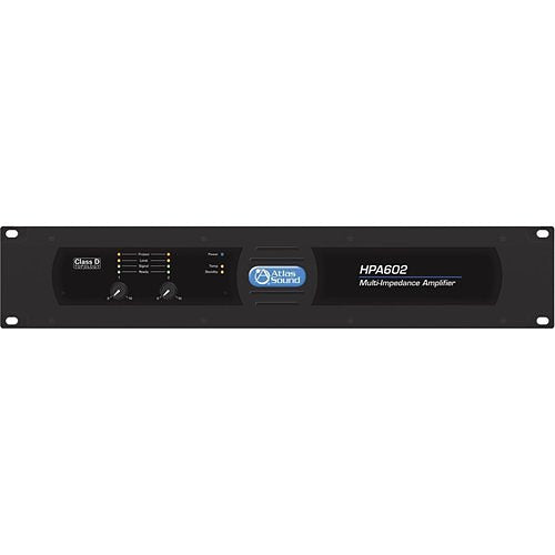 AtlasIED HPA602 2-Channel, 600W Commercial Amplifier, Black