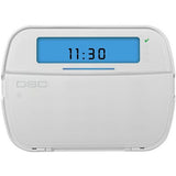 DSC HS2ICN PoweSeries128-Zone Icon Hardwired Keypad, Blue LCD Display, Input/Output Terminal