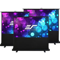 Elite Screens F107XWH2 EzCinema Series 107" Manual Pull up Floor Projector Screen, 16:9
