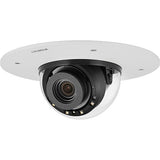 Hanwha XND-8082RF X-Series 5MP IR Flush-Mount Indoor Dome Camera, 3.6-9.4mm Varifocal Lens, White