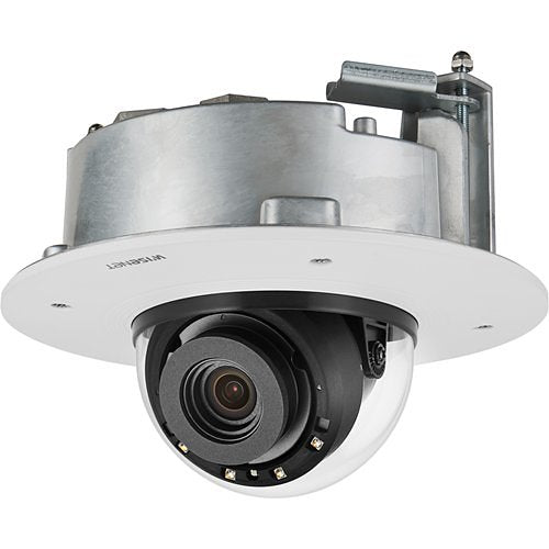 Hanwha XND-8082RF X-Series 5MP IR Flush-Mount Indoor Dome Camera, 3.6-9.4mm Varifocal Lens, White
