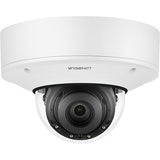 Hanwha XNV-8081RE X-Series 5MP IR Outdoor Vandal Dome Camera with PoE Extender, 3.6-9.4mm Varifocal Lens, White