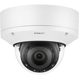 Hanwha XND-8081REV X Series 5MP Vandal Indoor IR IP Dome Camera with PoE Extender, 2.8-12mm, White