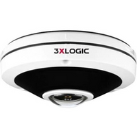3xLOGIC VX-6M-360-IAW VISIX 6MP Outdoor Fisheye 360° IP Camera, 1.55mm Lens, White