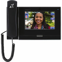 Aiphone IX-MV7-HB-L 7" Color Touchscreen IP Master Station with T-Coil Hearing Aid Supported Handset, Black