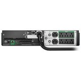 APC SMTL3000RM2UC Smart-UPS, Line Interactive, 3kVA, Lithium-ion, Rackmount 2U, 120V, 2x NEMA 5-20R+6x NEMA 5-15R Outlets, SmartConnect Port+SmartSlot, AVR, LCD