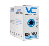 Vertical Cable 107-1953WH/6Q1BX RG6 Quad Shield Coaxial Cable - 1000ft (White)