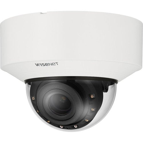 Hanwha XND-C9083RV 4K WiseIR WDR Indoor Vandal Dome AI Camera, 4.4-9.3mm Motorized Varifocal Lens, White