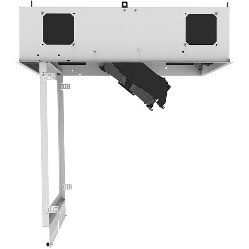 AtlasIED CR222 Ceiling-Mount Rack with 2RU, Standard-Width, AmbiTILT Shelf and Integrated AC Power Pack with Auto Sensing "On-Off", without Projector Pole Adapter