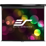 Elite Screens M100UWH Manual Series 100" Pull-Down Projection Screen for Wall or Ceiling, MaxWhite, 16:9