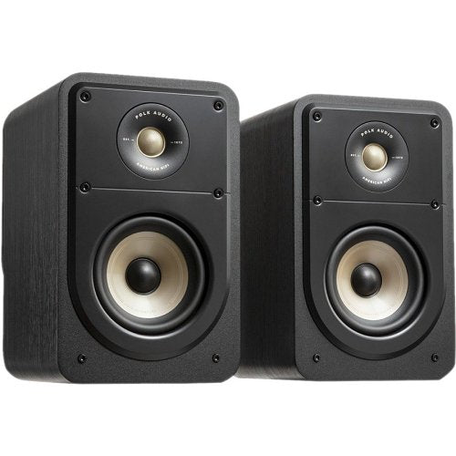 Polk Audio ES15 Signature Elite Series High-Resolution Compact Bookshelf Speakers, Pair, Black