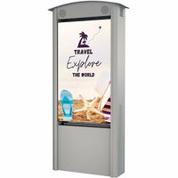 Peerless-AV KOP55XHB2-SA Smart City Kiosk Dual-Sided with (2) 55" Xtreme High Bright Outdoor Display, Silver