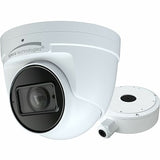 Speco O8VT3M 4K 8MP IR Turret IP Camera with Line Crossing and Intrusion Detection, Includes Junction Box, 2.8-12mm Motorized Lens, White