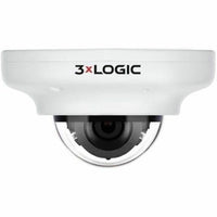 3xLOGIC VX-5M28-MD-IAW-S512 5MP Indoor Outdoor Vandal Proof Mini-Dome with True WDR and Microphone, 512Gb SD Card, 2.8mm Fixed Lens