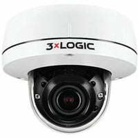 3xLOGIC VX-5M-OD-RIAW-S512 VISIX 5MP Indoor Outdoor Dome Camera with Remote Focus, IR, 2.7-13.5mm Lens, WDR, IP67 IK10, 512GB SD Card