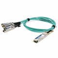 AddOn ADD-Q28DES28CI-O10M Dell® AOC-Q28-100G-10M to Cisco® SFP-25G-AOC10M Compatible TAA Compliant 100GBase-AOC QSFP28 to 4xSFP28 Direct Attach Cable (850nm, MMF, 10m)
