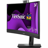 ViewSonic VG3457CV 34 Inch 1440p Ultrawide Docking Monitor, Curved IPS with Windows Hello IR Webcam Compatibility for Smooth Video Conferencing