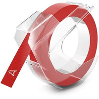 DYMO 520102 Self-Adhesive Glossy Labeling Tape for Embossers, DY EMB 3.3in-9mm 10 Pack Red TAPE GLOBAL - DYMO