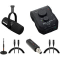 Shure MV7X Podcasting Kit with Interface, Preamp, Stand & Cables
