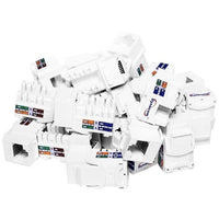 Dynacom 10605K25-WH KwikJack CAT5E HD Data Keystone Jack, 25-Pack, White