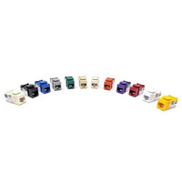 Dynacom 10606K25-OR KwikJack CAT6 HD Data Jack Module, 90-Degree, 25-Pack, Orange
