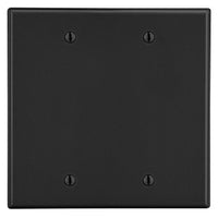 Hubbell P23BK Wallplate2-G2 Box Mount Blank, Black