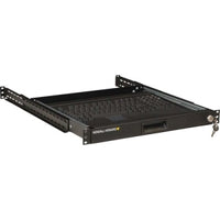 Rackmount 4-Post Sliding Keyboard Tray, 1U, CRS, Black