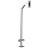 Pedestal Pro 22PE1-2NIP-05-304 48" Stainless Gooseneck Pedestal - 2NIP One Surface